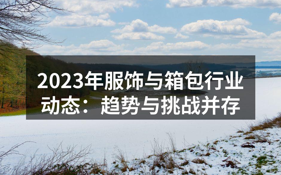 2023年服饰与箱包行业动态：趋势与挑战